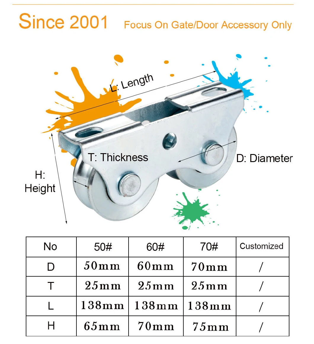 High Quality Nylon Ball Bearing Garage Door Rollers Sliding Gate Wheel with CE