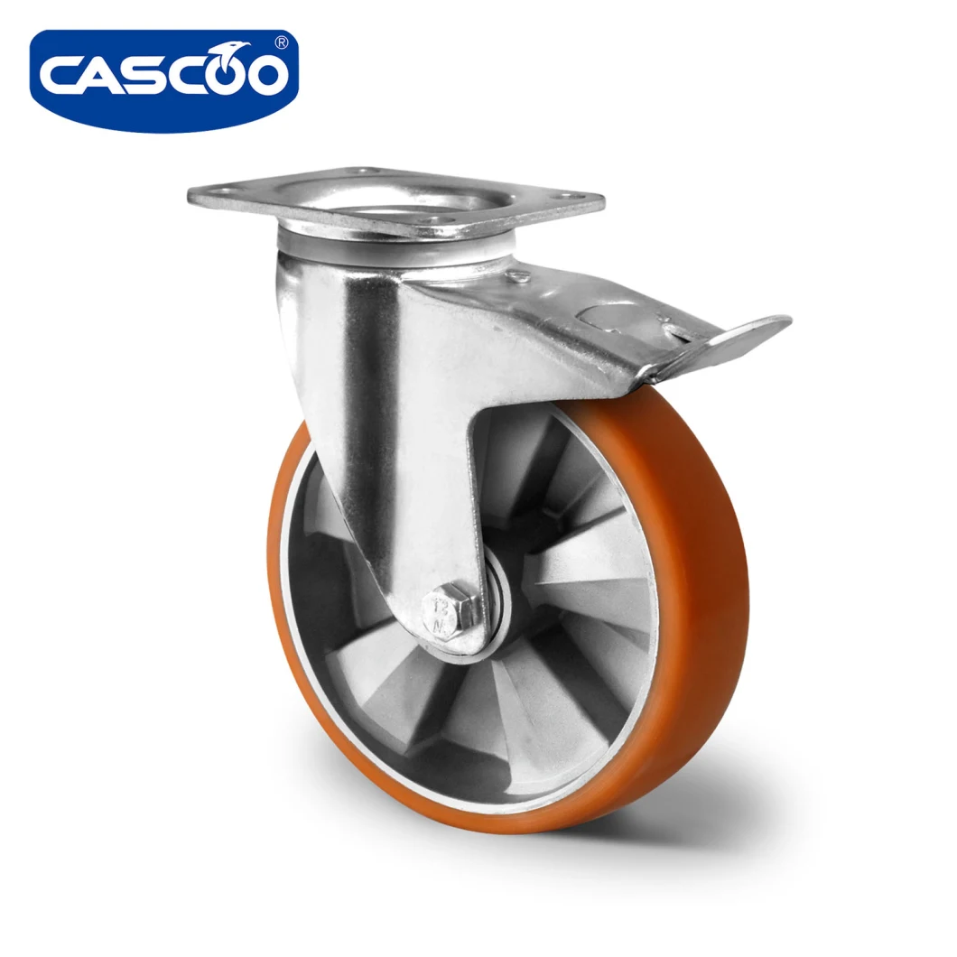 Cascoo Aluminum PU Industrial Heavy Duty Caster Wheels