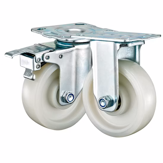 Оптовые плоские сверхмощные направляющие промышленные ролики тележки, нейлоновые поворотные ролики